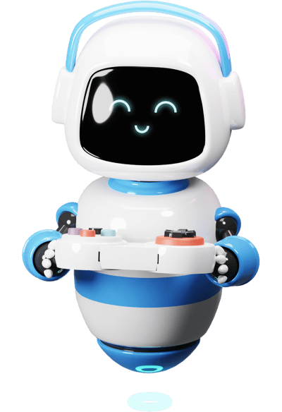 AI Robot with a happy face